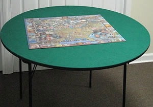 Convert your small folding table into a jigsaw puzzle worksatation!